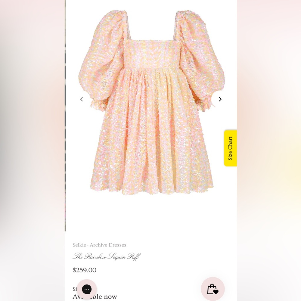Selkie Rainbow Sequin Puff Mini